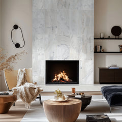 Arabescato Venato Milano Ribbo 12 in. x 24 in. Honed Fluted Marble Wall Tile by MSI (50 cases/200 sq. ft. / pallet)