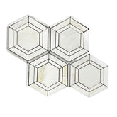 Tenedos HTC151 Pyrite Stone Metal Blend Mesh Mounted Mosaic Tile 10.83 in. x 12.44 in. x 8mm (0.94 sq. ft/Case) (Silver)