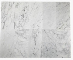 Carrara Marble Italian White Bianco Greyish 6x12 Marble Subway Floor Wall Tile Polished (2 Pieces)