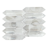 Tenedos Pearl Arrow Glass Mosaic Tile-1 piece