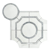 Tenedos Legency HTC152-1 10 in. x 10 in. Polished Marble Mosaic Tile Silver