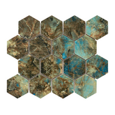 Tenedos Emerald Hexagon Porcelain Mosaic Tile- 1 piece