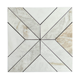 Tenedos Agate Marble Honed Mosaic Marble Floor and Wall Tile- 1 piece