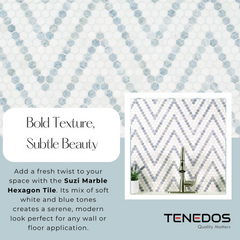 Suzi Marble Hexagon Tile-1 piece