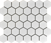 2 in. Hexagon White Glazed Matte Porcelain Mosaic Floor Wall Tile (Box of 10 Sheets)