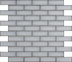 MS International GLSST-ICEBE8MM 2x6 Ice Bevel Mesh-Mounted Wall Glass Tile (Box of 10 Pieces)