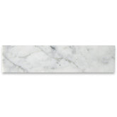 Tenedos Carrara White Greyish 2x8 Marble Floor Wall Tile Polished