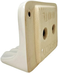 Bone Almond Ceramic Wall-Mounted Soap Dish – Glazed Surface, Recessed Tile Installation