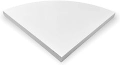 Pure White Engineered Marble Shower Corner Shelf - 9"x9" Polished, Stain Resistant, Maintenance Free (1 Piece)