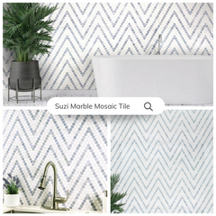 Suzi Marble Hexagon Tile-1 piece
