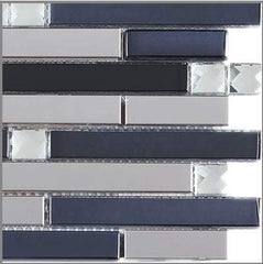 Silver Glass Mosaic Tile (12x12 sheet)