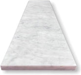 Carrara White Marble Threshold with Honed Finish – 3/4" Thick Stone Saddle for Doorway, Shower Curb & Window Sill