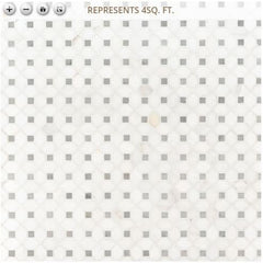 White Dot Marble Mosaic – Polished Tile Sheet for Interior Surfaces (1 Sheet)