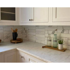 4x12 Calacatta Gold Italian Marble Subway Tile Honed (Matte)