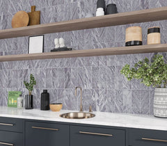 Bardiglio Gray Marble 4x12 Marble Floor Wall Tile Polished for Bathroom Shower, Kitchen Backsplashes, Fireplace Surround