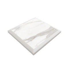 4x4 Calacatta Gold Italian Marble Subway Tile Wide Beveled Honed (Matte)