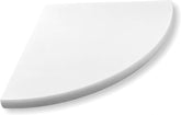 Pure White Engineered Marble Shower Corner Shelf - 9"x9" Polished, Stain Resistant, Maintenance Free (1 Piece)