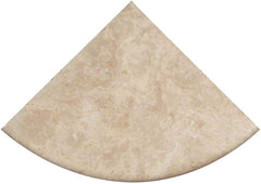 Ivory Light Travertine Corner Shower Shelf – 9 Inch Filled and Honed Stone Bathroom Accessory
