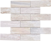 Elegant Cream & Stone Blend Rectangular Marble Panels – Natural Stone Wall Covering for Interior Design, Shower Accent Walls, Kitchen Decorative Surface