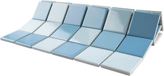 Ocean Breeze Light Blue 2"x2" Porcelain Tile Sheet - Gloss Look for Pools, Bathrooms & Floors
