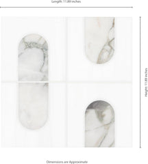 Bianco Dolomite Moderno 12" X 12" Polished Marble Mosaic Floor And Wall Tile by MSI