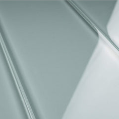 4x12 Glossy Light Grey Subway Glass Mosaic Tile
