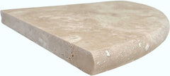 Ivory Light Travertine Corner Shower Shelf – 9 Inch Filled and Honed Stone Bathroom Accessory