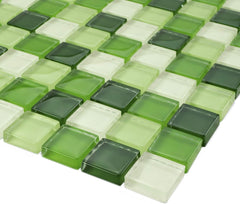 Forest Glint Square Tile – 1 Mesh Sheet for Interiors