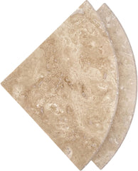 Ivory Light Travertine Corner Shower Shelf – 9 Inch Filled and Honed Stone Bathroom Accessory