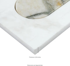 Bianco Dolomite Moderno 12" X 12" Polished Marble Mosaic Floor And Wall Tile by MSI
