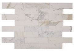 3x12 Calacatta Gold Italian Marble Subway Tile Polished (Glossy)