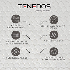 Tenedos HTC242 Slate Penny Matte Ceramic Mosaic Tile