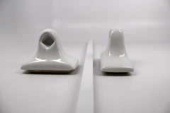 24 Inch White Ceramic Wall-Mounted Towel Bar – Recessed Installation Required