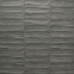 Tenedos Matte Antracite Porcelain Subway Tile – 2"x8" Wall and Floor, Backsplash for Kitchen, Bathroom, Shower, Fireplace Accent - Great for Restaurant Hotel Cafe Spa