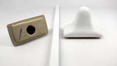 24 Inch White Ceramic Wall-Mounted Towel Bar – Recessed Installation Required