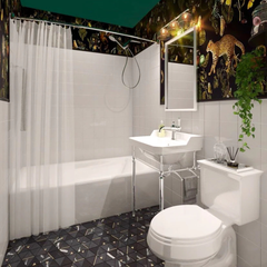 Tenedos HTCRC 12x14 Nero Marquina Triangle Mosaic Tile – Black Marble Look with Gold Metal Inlay, Floor & Wall