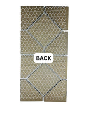 Tenedos Aqua Marine with Marble Blue Diamond Porcelain Lineup Border Wall Tile on 6x12 Mesh, Decor