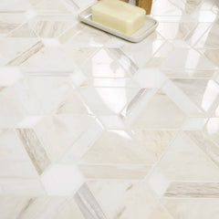 Angora Floralis Mosaic Polished by MSI 10-5/8" x 12-1/2"
