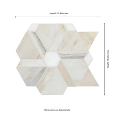 Angora Floralis Mosaic Polished by MSI 10-5/8" x 12-1/2"