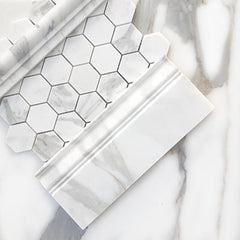 18x18 Calacatta Gold Italian Marble Tile Honed (Matte)