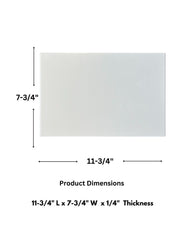 White 8x12 Glossy Ceramic Wall Tile (12 sq. ft. / case - 18 Pieces) for Kitchen backsplash, Bathroom Shower