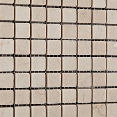 Tenedos Crema Marfil 5/8 x 5/8 Tumbled Mosaic Tile