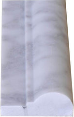 Carrara White Honed Marble Chair Rail Molding 2x12 Wall Tile