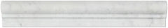 White Bianco Carrara Marble 2x12 Ogee Chair Rail Liner Trim Wall Tile
