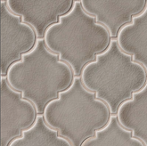 Dove Gray Arabesque 1 in. x 15 in. Glossy Ceramic Mesh-Mounted Mosaic Wall Tile by MSI (11.7 sq. ft. / case)
