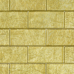 TGKG-01 Gold 2x4 Glass Mosaic Tile Sheet Subway Tile -Kitchen and Bath backsplash Wall Tile