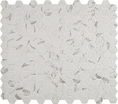 MS International GLS-STACEL6MM Mesh-Mounted Tile Mosaic Recycled Wall Glass Tile (Box of 15 Sheets)