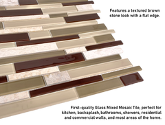 MSI Sonoma Valley AMZ-MD-00363 Interlocking Stone 12 inch x 12 inch Wall Tile for Kitchen Backsplash, Wall Tile for Bathroom, Shower Wall Tile, Mesh Mounted Mosaic Tile