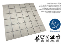 Grey Speckled Unglazed Porcelain Mosaic Square 2x2 Inch Porcelain Floor Wall Tile Backsplash Designed in Italy (Box of 5 sq. ft.)