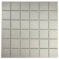 Grey Speckled Unglazed Porcelain Mosaic Square 2x2 Inch Porcelain Floor Wall Tile Backsplash Designed in Italy (Box of 5 sq. ft.)